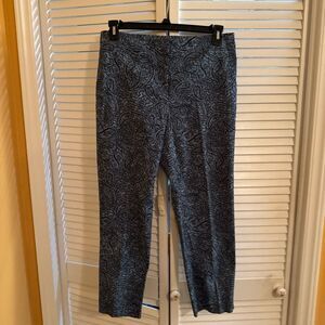 Blue Paisley Patterned Pants